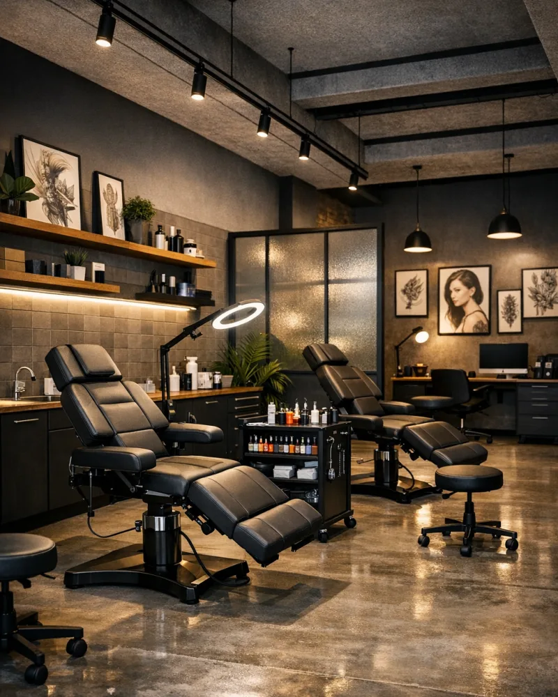 Modernes Tattoo Studio Interior